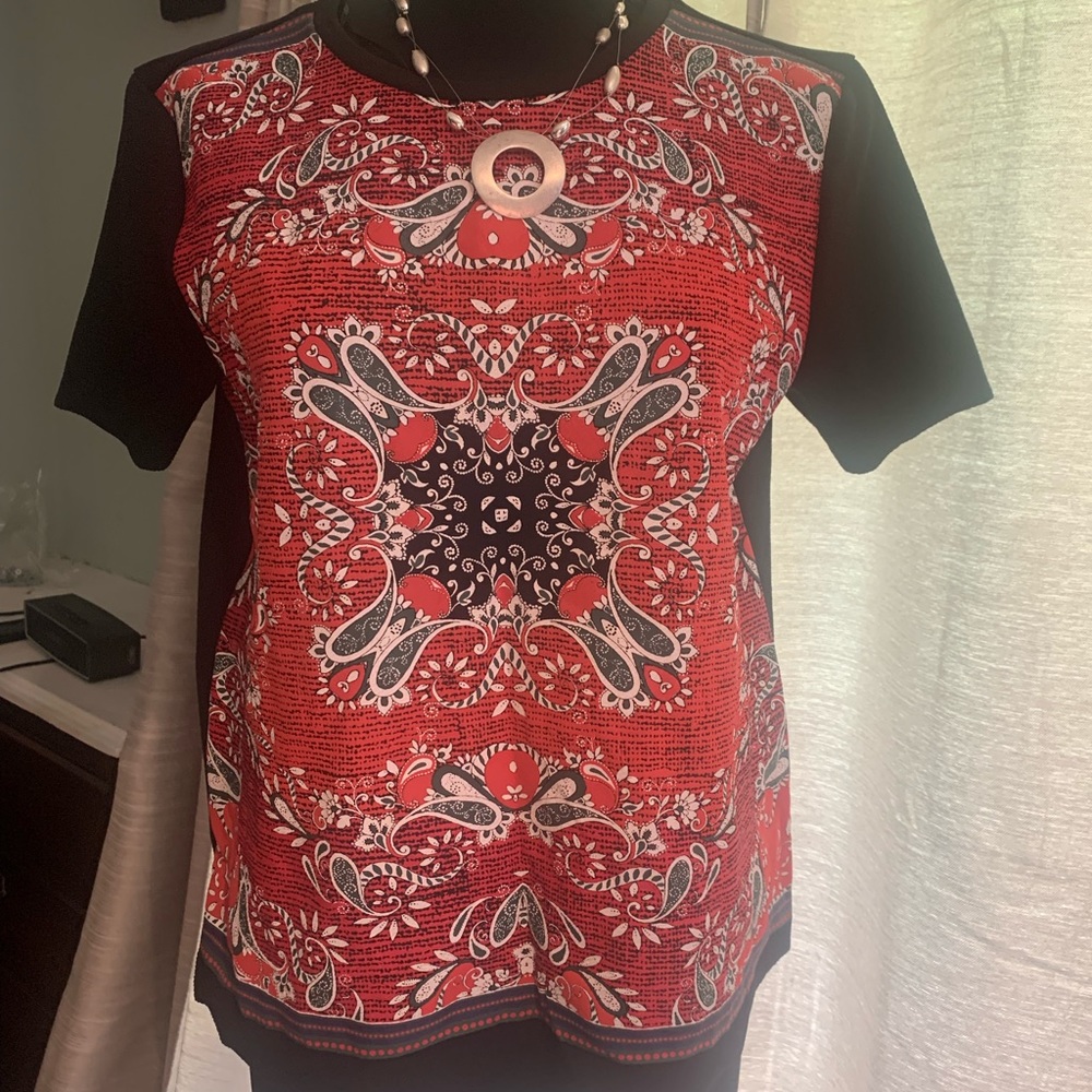 Zara Box Type Printed Top-Medium